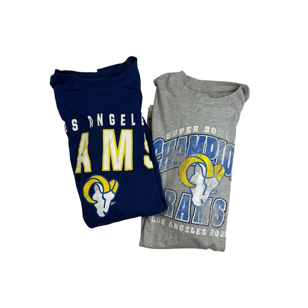 Fanatics Los Angeles Rams T Shirt Bundle 3XLT 3XL NFL Graphic Tee Lot of 2